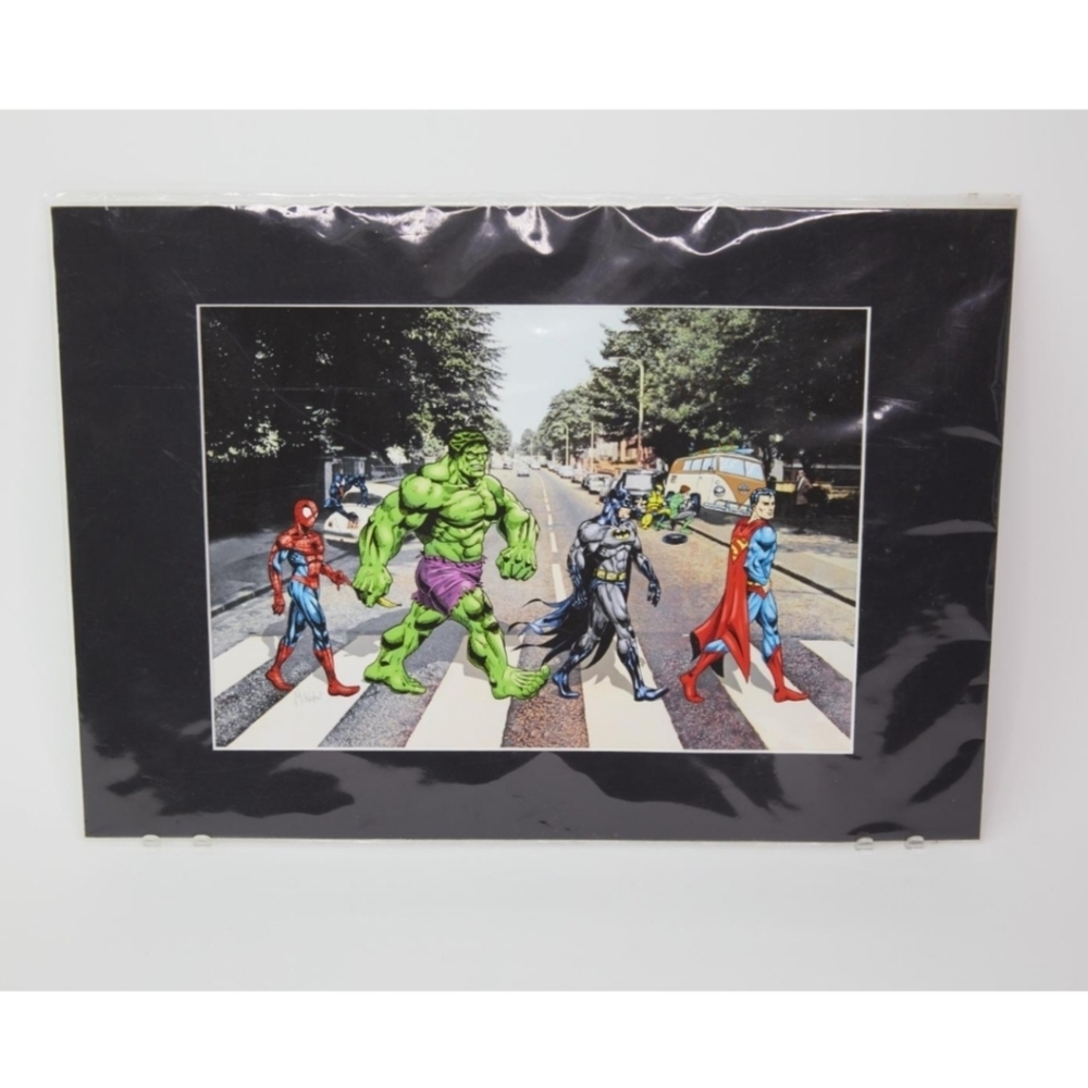 Marvel Superheros(Beatles)at Abbey Road by Michael Kozlov. RARE